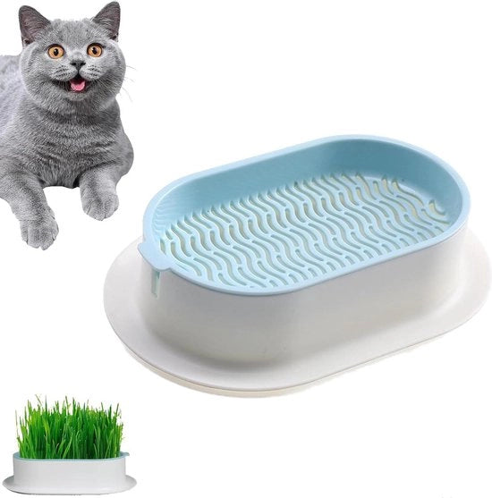 Pianta per piante in coltura idroponica - pianta per gatti - design unico - doppio strato - animali domestici