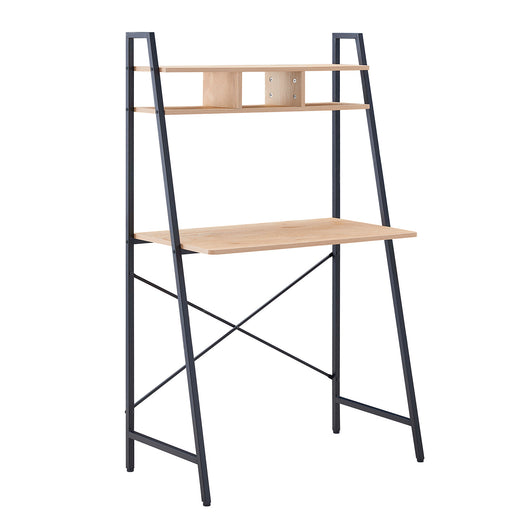 Donnie - scrivania in legno e metallo con ripiano - 84x44x142 cm