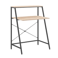 Lenny - scrivania in legno e metallo con ripiano - 80x48x104 cm