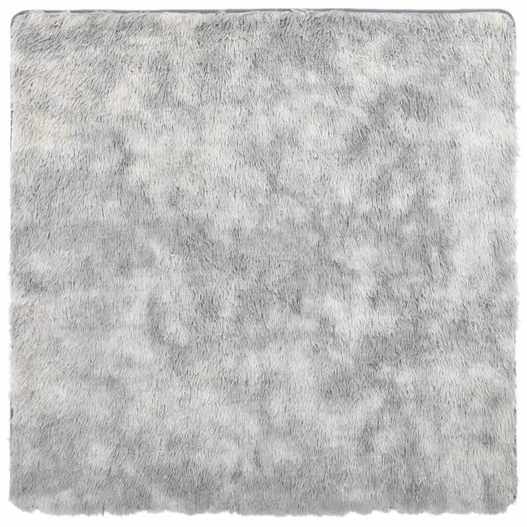 Tappeto Shaggy a Pelo Lungo NAVARRA Grigio Argento 200x200cm 4102884