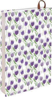 Copertine per Libri - A5 formato - Stampa Tulipano - Lavabile - Copertine per Quaderni - Copertina Rigida - Design Stampa Giornale - 31,8x22,4 cm - Giacche Utili con Cinturino - Etichetta per Classe - Copertine per Libri Brossurati e in Copertina Rigida.