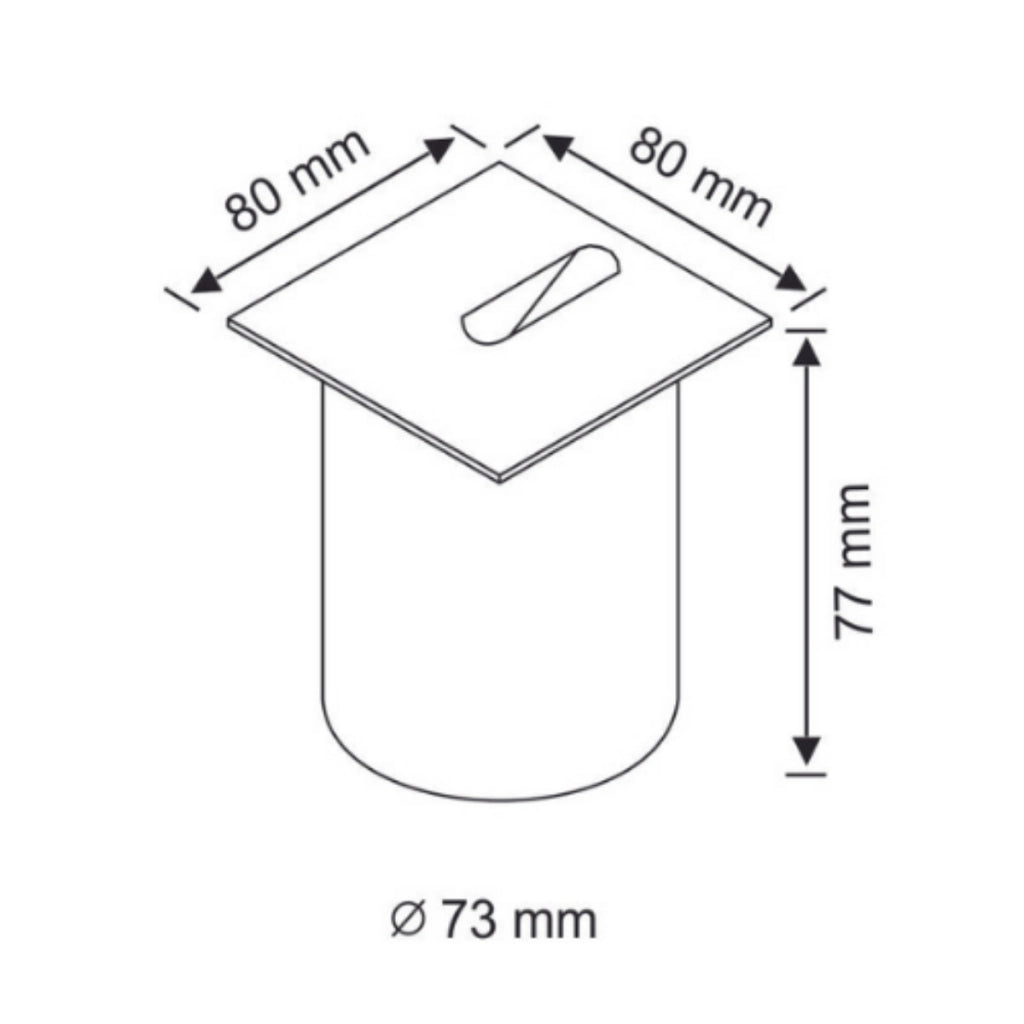 Applique esterna LED quadrata 3W 4000K IP54 Polux