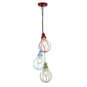 Lampadario Contemporaneo Novità Acciaio Multicolor 3 Luci E27