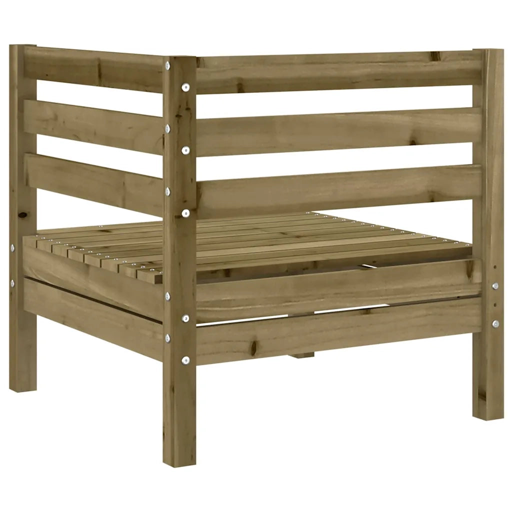 Divani Angolari da Giardino 2pz in Legno di Pino Impregnato 837990