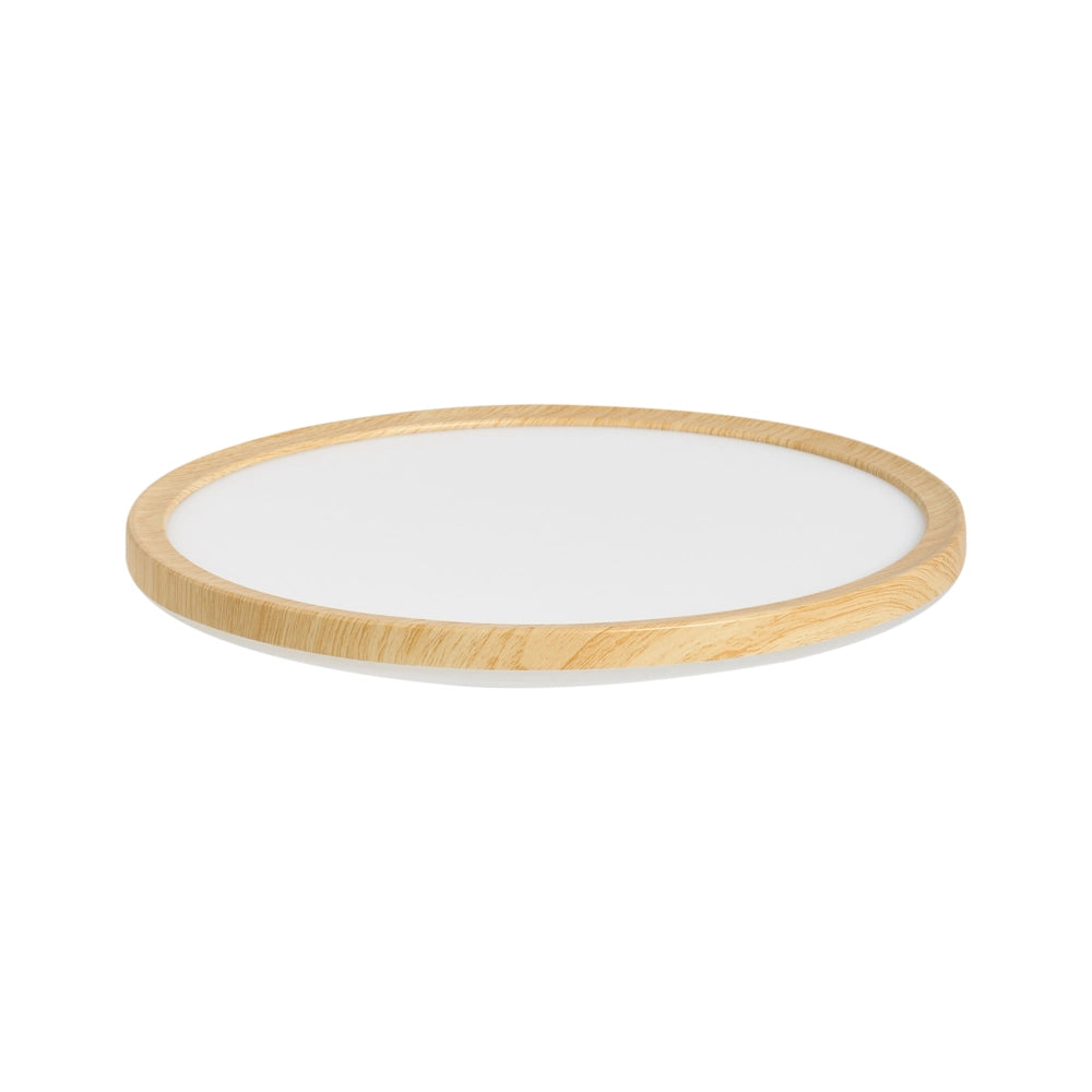 Plafoniera LED Marrone Chiaro 30 cm Sintetica Rotonda Pannello Luminoso LED a Filo Soffitto con Telecomando