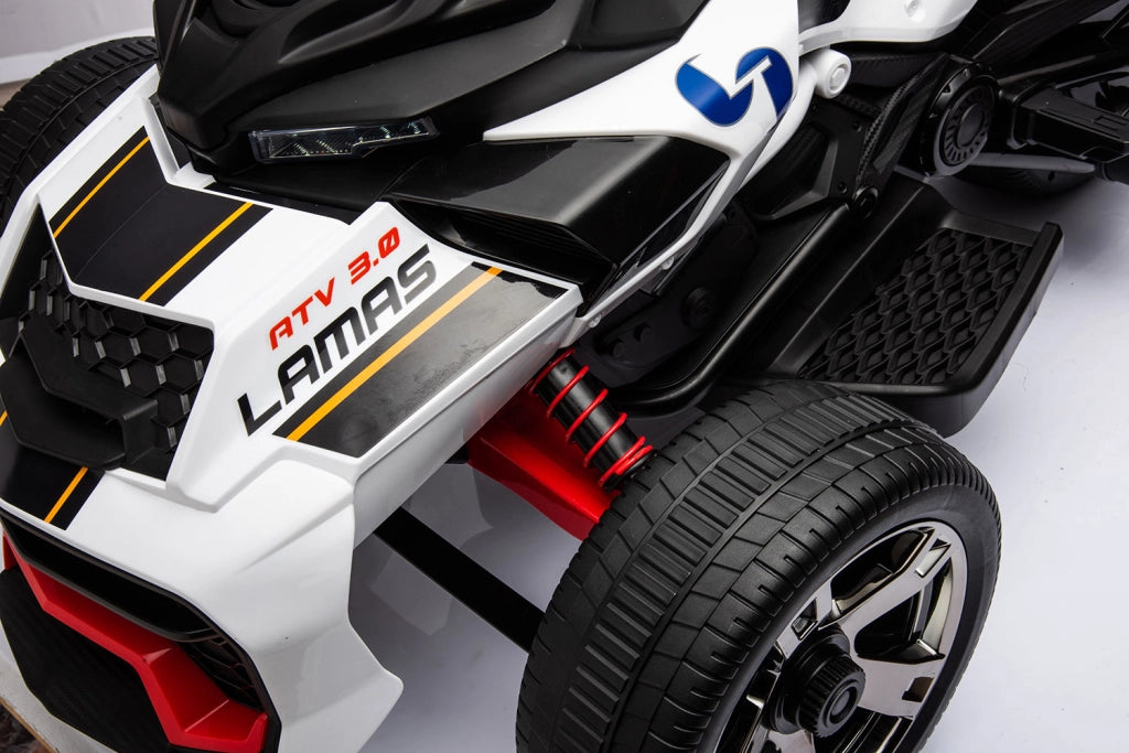 Mini Quad Elettrico per Bambini 3 Ruote 12V ATV 3.0 Bianco