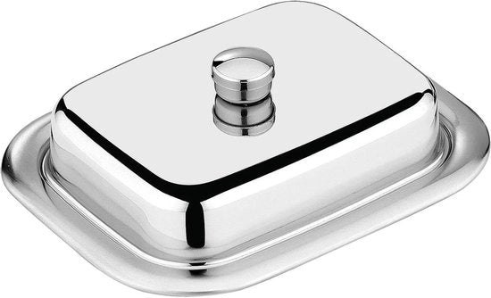 Contenitore Rotonda con coperchio - acciaio inox - resistente al detersivo per lavastoviglie - grande formato