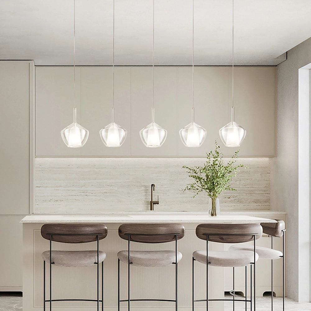 Vetro Borosilicato Contemporaneo Rain Trasparente D20 Senza Rosone
