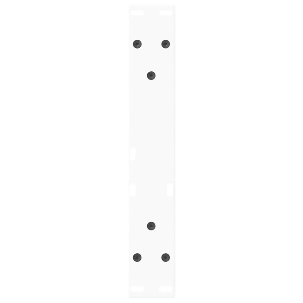 Set di 2 gambe per tavolino da caffè a forma di V 40 x 31 cm con piedini regolabili stile moderno acciaio bianco 02_0056822
