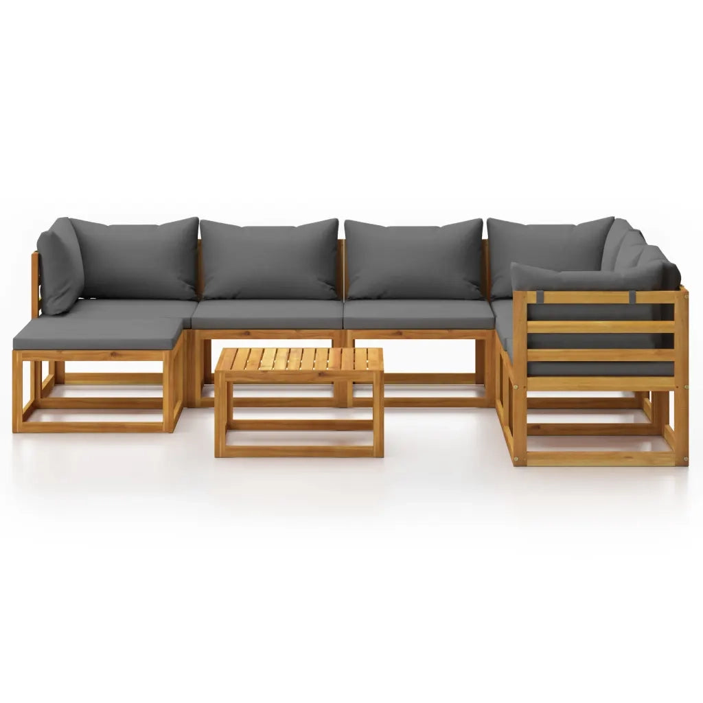 Set Divani da Giardino 8 pz con Cuscini in Massello di Acacia cod mxl 42071