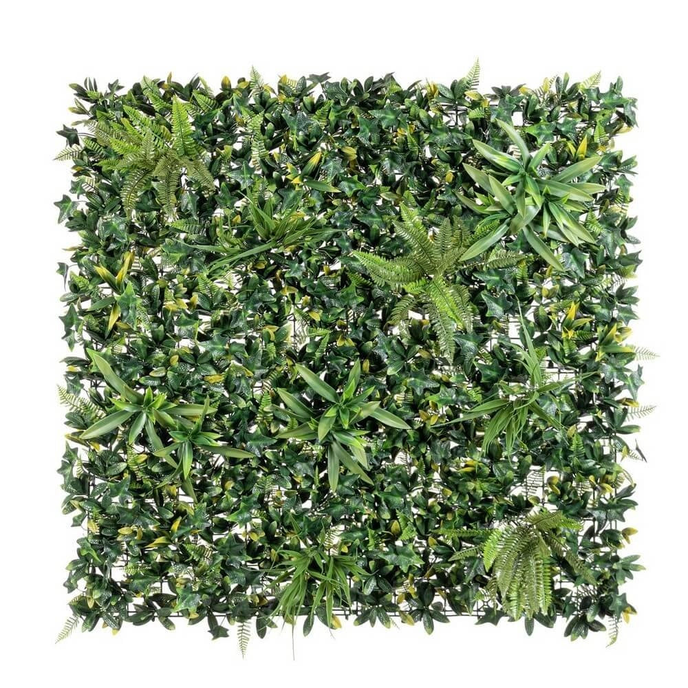 Parete Sintetica Resina Verde da Esterno 100x100 cm - NOVARA