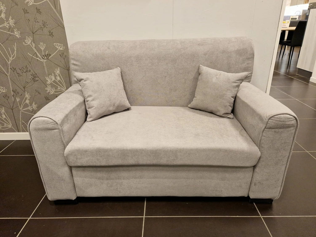 My Brand Divano 2 Posti Mini Estasi Tessuto Grigio Chiaro con 2 Cuscini