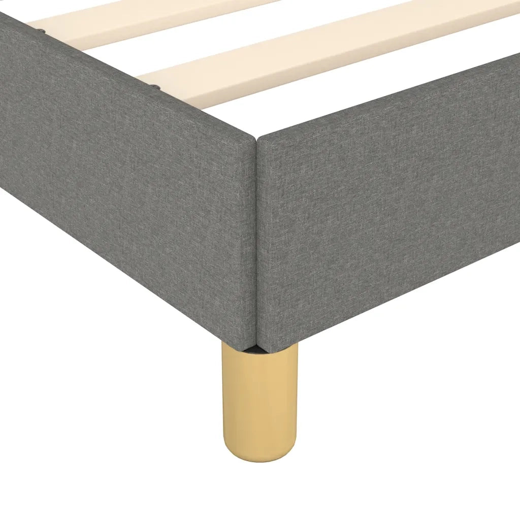 Giroletto senza Materasso Grigio Scuro 200x200 cm Tessuto 347440