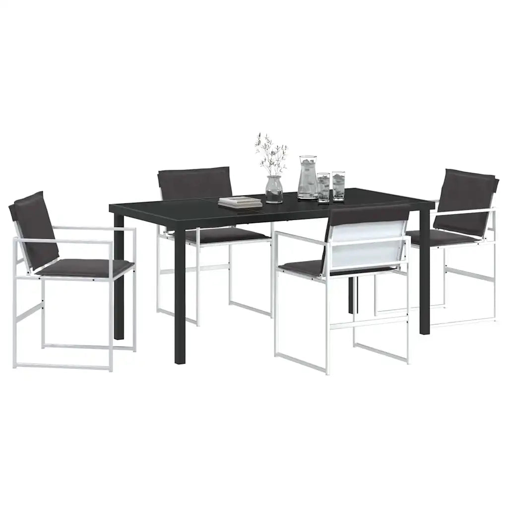 Set da Pranzo per Giardino 5 pcs Bianco 3379340