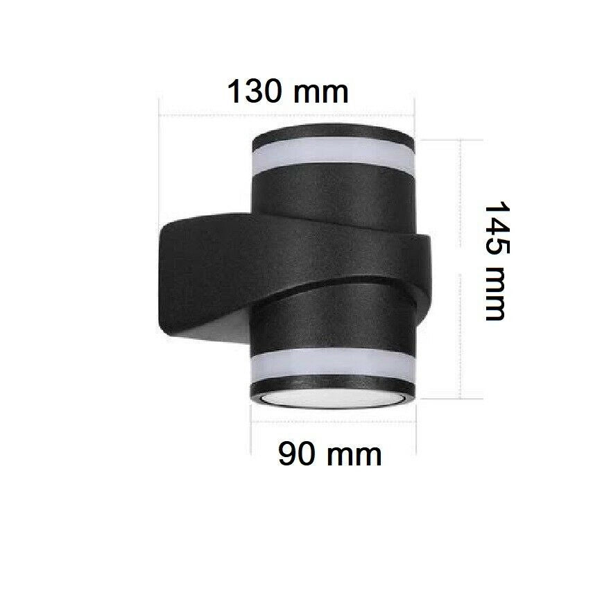 APPLIQUE LAMPADA DA PARETE A LED DA ESTERNO IP65 GRIGIA CON LUCE NATURALE 4000K