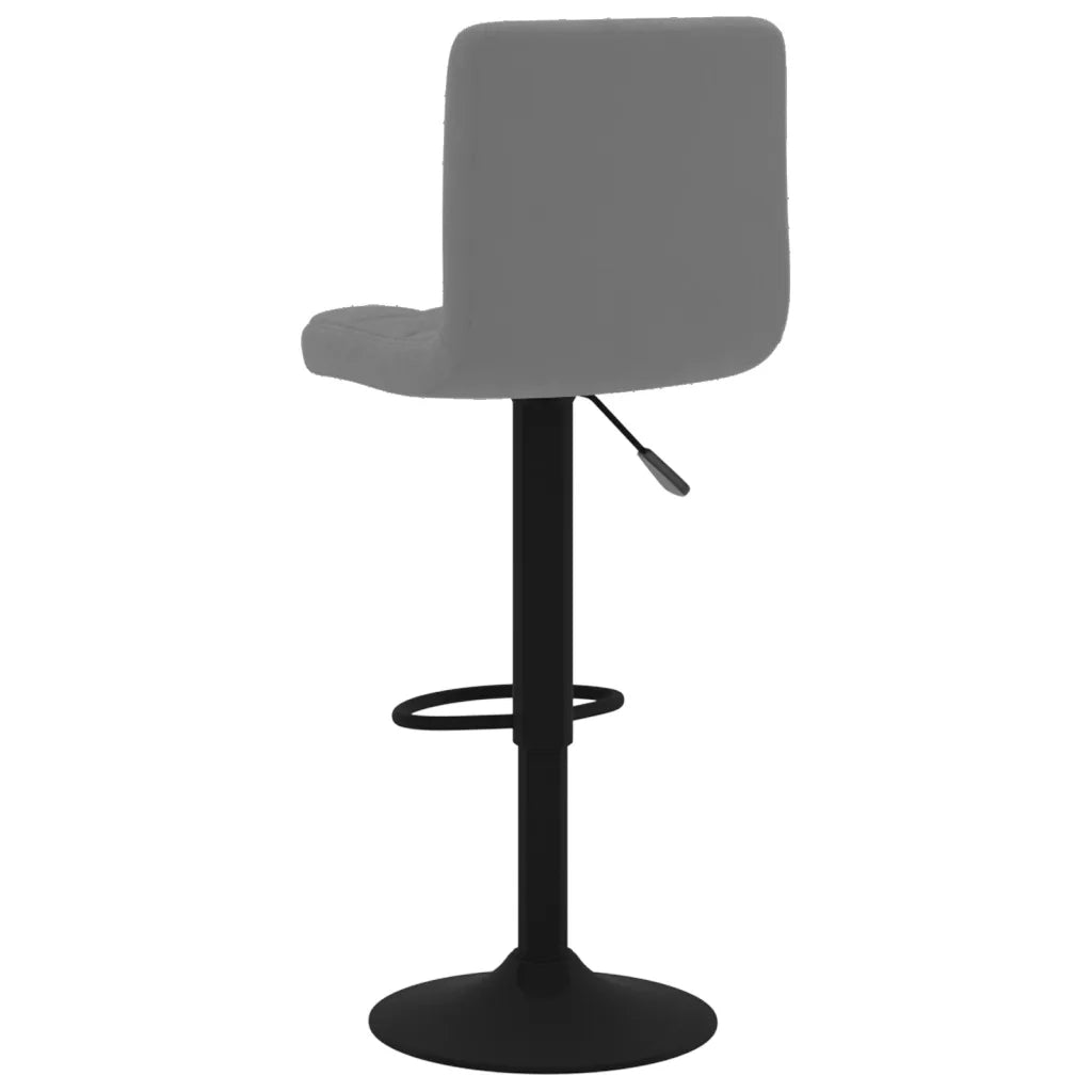 Sgabello da Bar Grigio Scuro in Velluto 334295