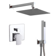 Kit doccia square 4 completo di soffione doccetta e miscelatore con deviatore francia