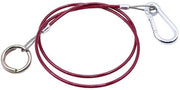 Cavo di Emergenza 1m - Cavo di Sicurezza - Cavo Robusto in Acciaio Inossidabile - Rivestimento PVC Rugginoso - Alta Visibilità - Rosso