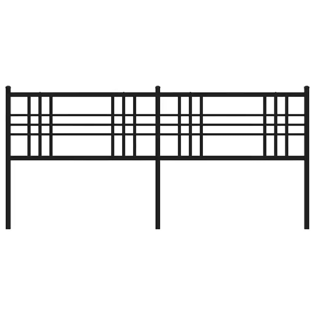Testiera in Metallo Nero 200 cm