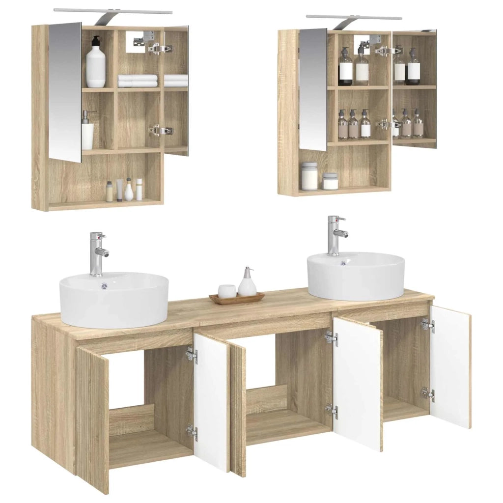 Set di Armadi da Bagno 5 pcs Rovere Sonoma Legno ingegnerizzato 3406441