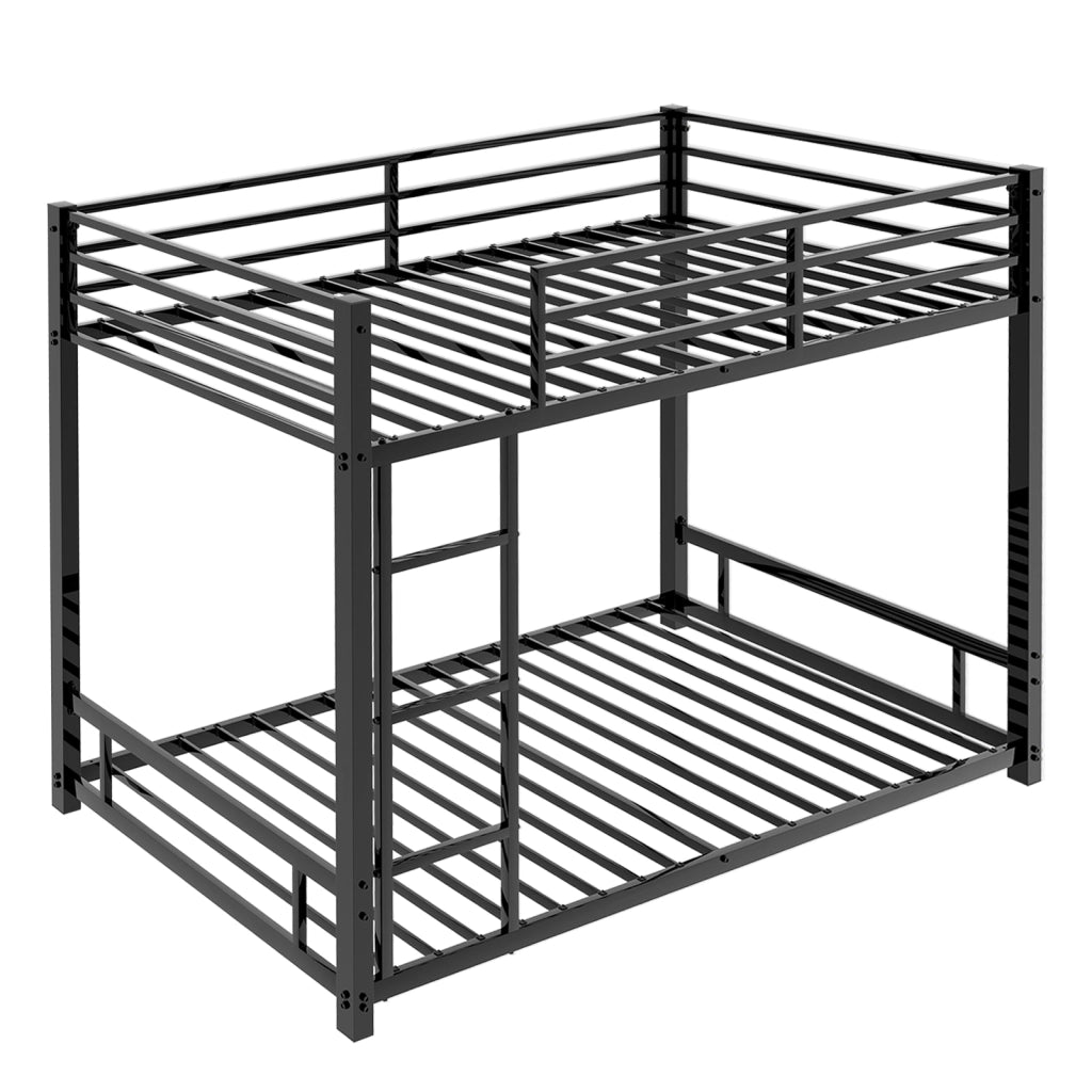 Letto a castello con due letti singoli ferro nero 98x197 cm