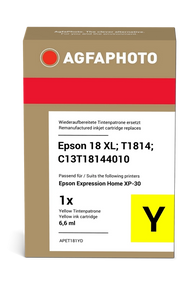 ORIGINAL Agfa Photo Cartuccia d'inchiostro giallo APET181YD ~650 Seiten 9ml Agfa Photo T1814 (C13T18144010)