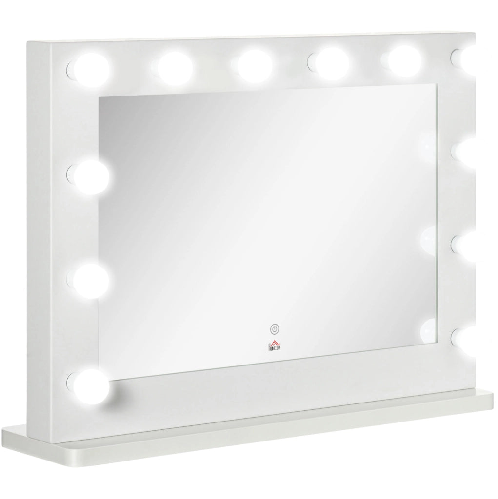 Specchio trucco Hollywood LED 80x60 cm bianco con touch