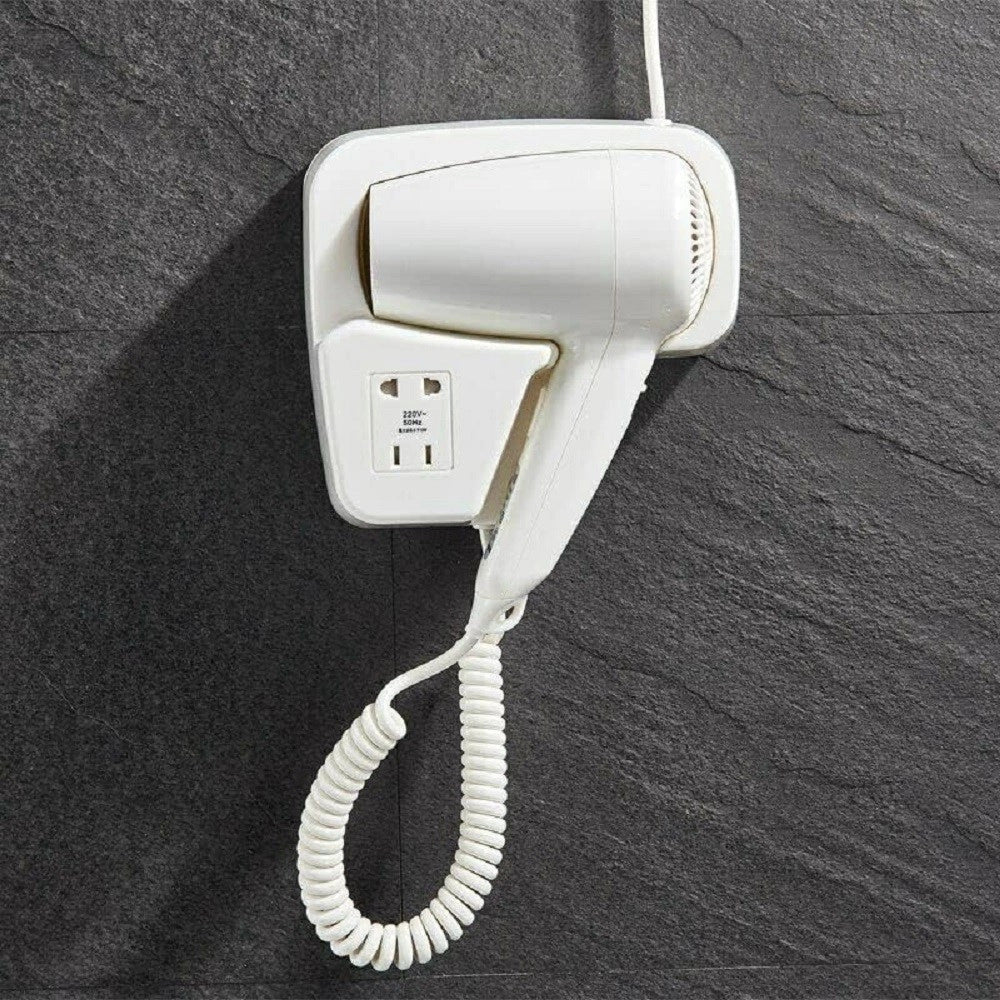 Trade Shop - Asciugacapelli Da Parete 1200w Phon Bagni Alberghi Hotel Spogliatoi 2 Velocita' -