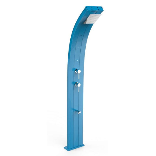 Doccia Trdizionale  In Alluminio Dada Con Miscelatore, Lavapieidi E Nebulizzatore Colore Blu Cv-D355/5012