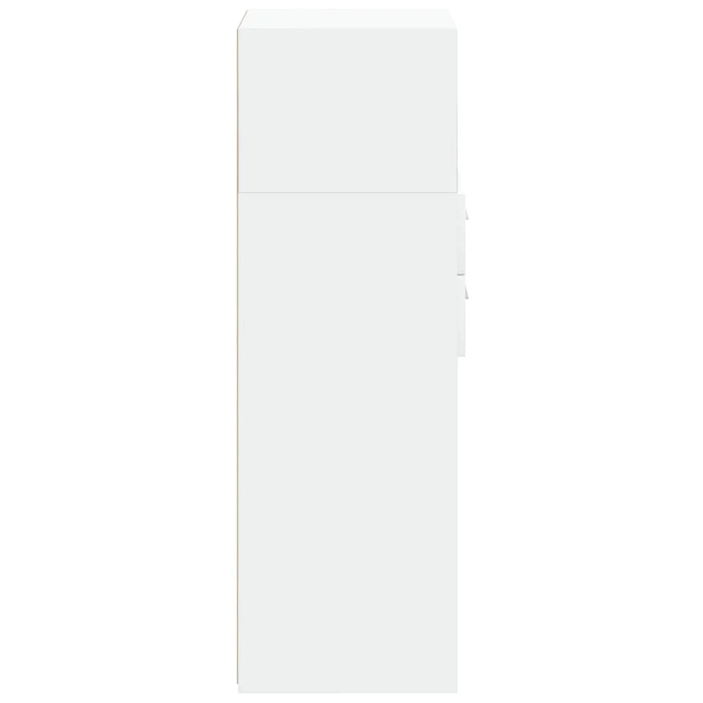 Buffet credenza cassettiera mobiletto mobile contenitore organizer cucina soggiorno salotto alto 45 x 42,5 x 124 cm legno ingegnerizzato bianco 02_0032455