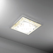 TRAY PLAFONIERA 60 CM. 4 LUCI FOGLIA ORO 1087-60-FO