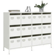 Credenza Bianca 135x39x103,5 cm in Acciaio Laminato a Freddo 3307178