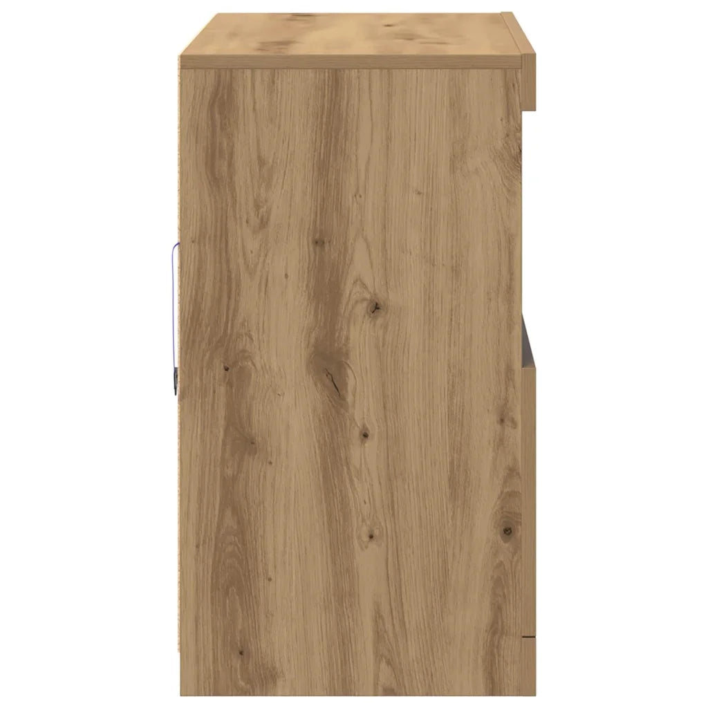 Madia LED Marrone 81 x 37 x 66,5 cm Legno ingegnerizzato 863031