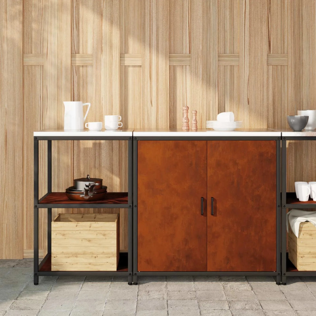 Set di Stoccaggio per Cucina con lo scaffale 2 pcs Ruggine 3392686