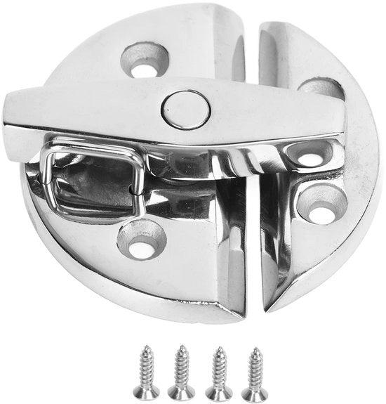Fermo Rottura Ronde per Barche Twist Latch - Acciaio Inox - Finestra Specchiata - 55 x 60 mm - 2 Pezzi - Adatto per Barche/Camper - Blocco di Sicurezza