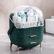 ZMH Porta trucchi da scrivania con più cassetti contenitore per cosmetici verde scuro 25 x 18,5 x 37 cm