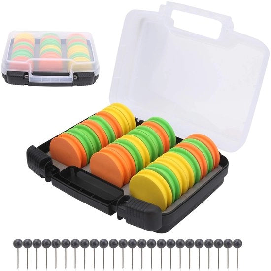 Pacchetto di spugne in ABS di alta qualità - 24 pezzi - Raccogliere la linea di pesca - Resistenti all'usura - Duraturo - Ecologico - Lava a mano - Set di spugne per pulire la linea di pesca
