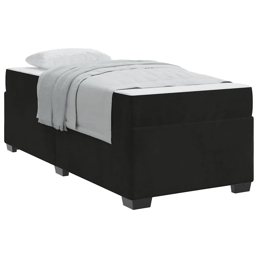 vidaXL Struttura letto con materasso Nero 80 x 200 cm Velluto