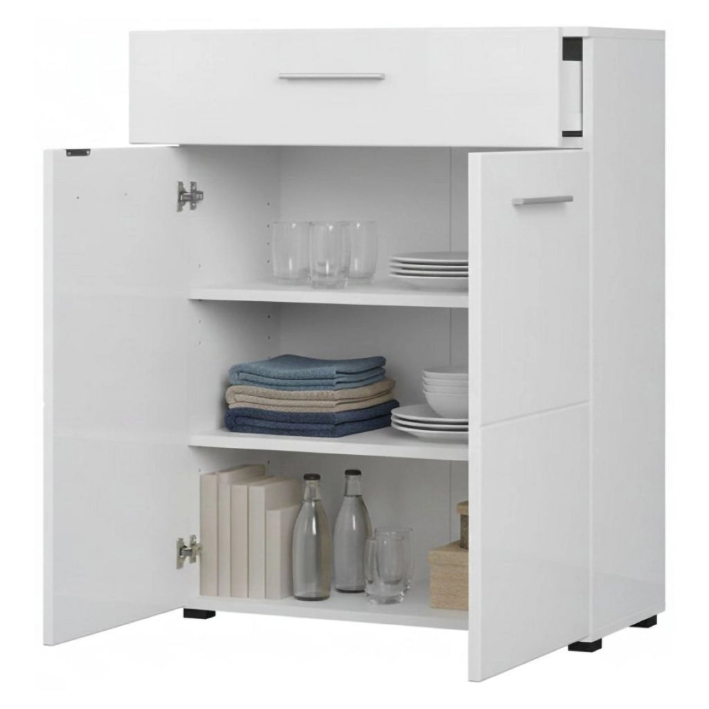 Madia Verduno, Credenza 2 Ripiani, 79x35x97.5h cm Bianco