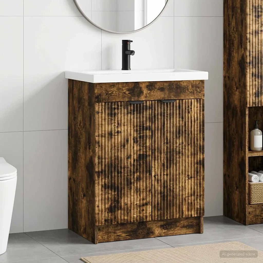 Set di mobili per il bagno Rovere Fumo 56 x 37,5 x 81 cm 3404149