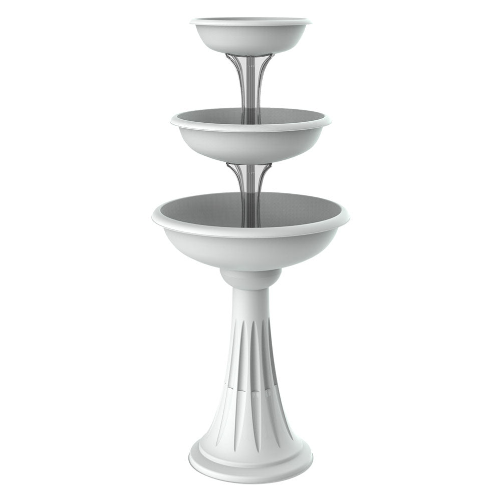 CIOTOLA PER FIORI CON COLONNA 'TREVI' Ã˜ cm 30/40/50 - bianco BAMA