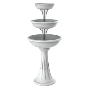 CIOTOLA PER FIORI CON COLONNA 'TREVI' Ã˜ cm 30/40/50 - bianco BAMA