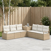 Set di divani 7 pz Beige e Bianco Crema 3448728