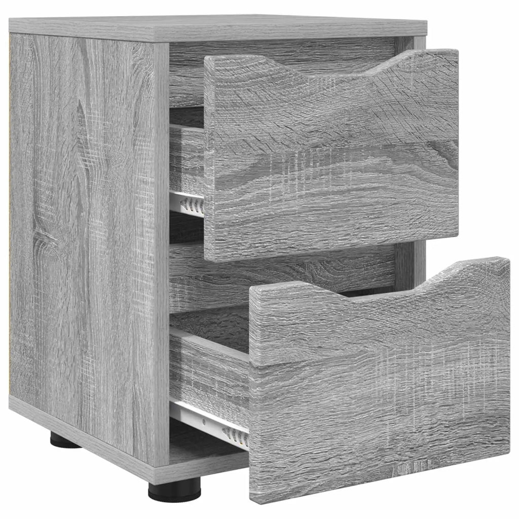Comodini con cassetto 2 pcs Grigio Sonoma 30,5 x 30 x 43 cm 888810