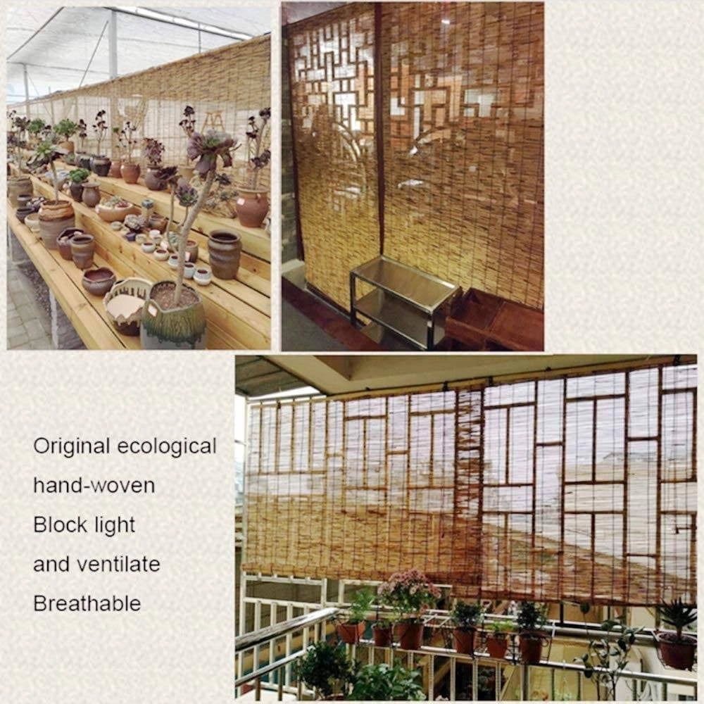 Trade Shop - Tapparella Tenda Arella Avvolgibile In Listelli Di Bambù Naturale 80 X 160 Cm -