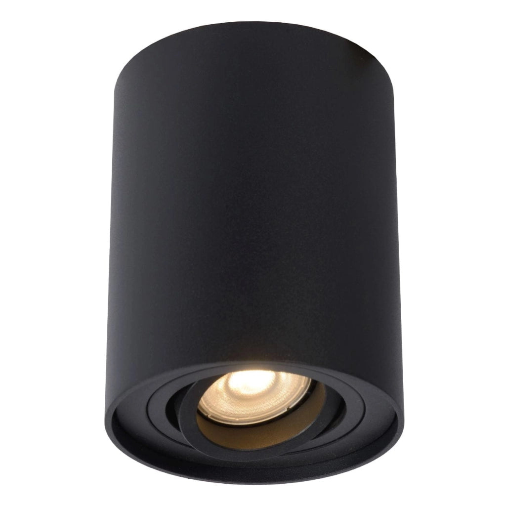 Spot da soffitto Lucide Tube nero alluminio GU10 orientabile