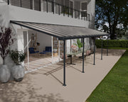 Pergola Addossata in Alluminio Feria 3X9.7 m colore Grigio