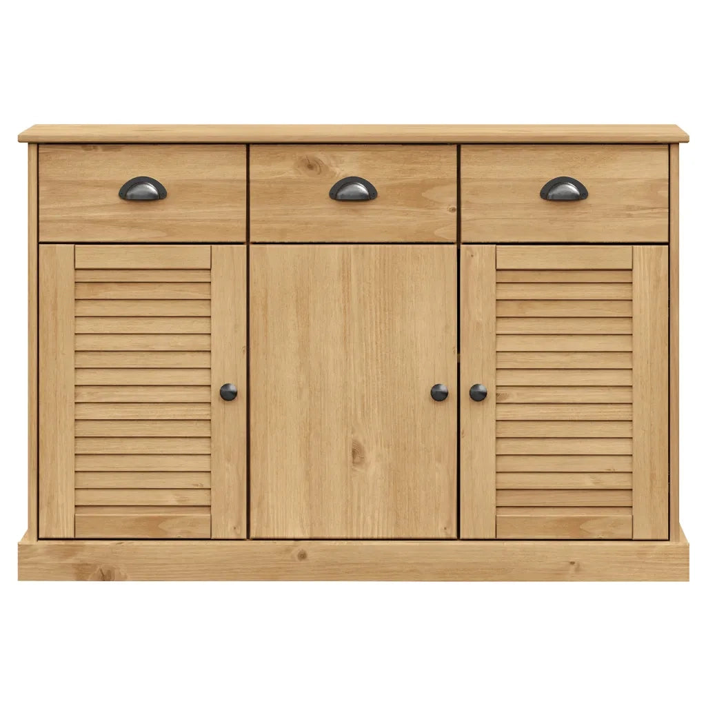 vidaXL Credenza con Cassetti VIGO 113x40x75 cm Legno Massello di Pino