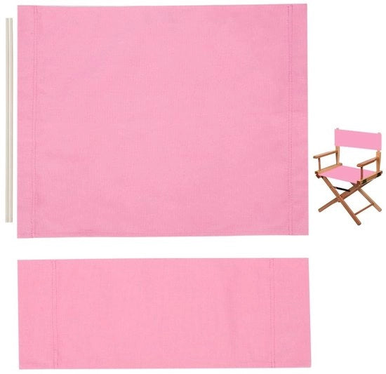 Seduta da Regista - Set di Coperture in Canapa - Pelle Rosa - Mobili da Giardino - Sedia Comoda - Adatta per Patio e Giardino