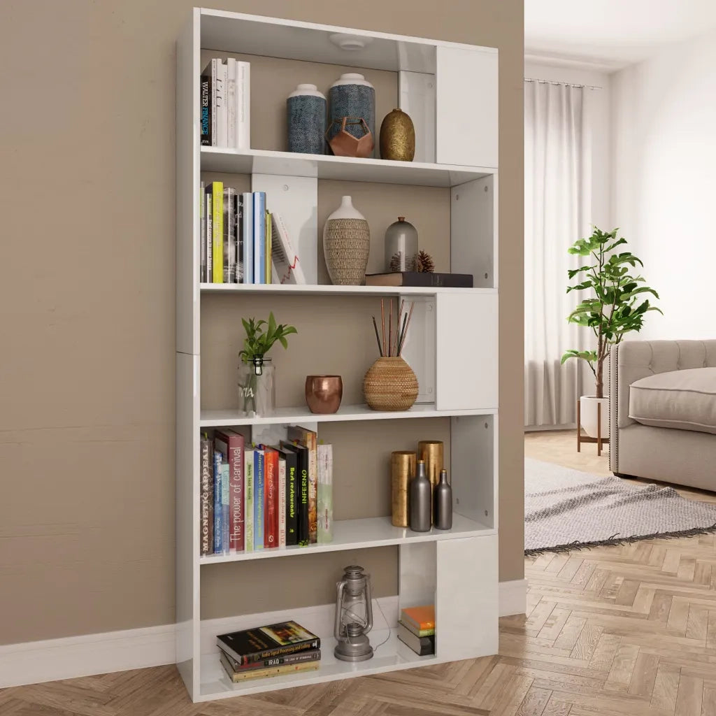Libreria/Divisorio Bianco Lucido 80x24x159 cm 800105